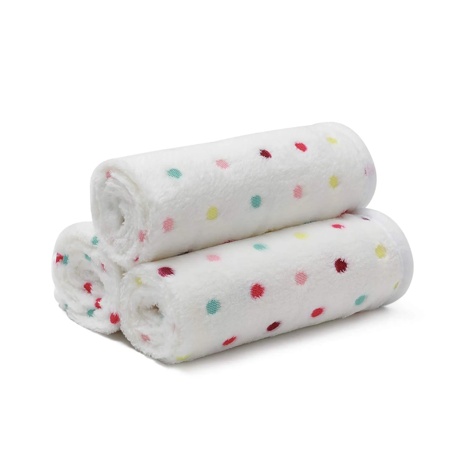 1 Pack 3 Blankets Super Soft Cute Dot Pattern Pet Blanket Flannel Throw for Dog Puppy Cat Dot (Small(23x16), Beige) Small(23*16")