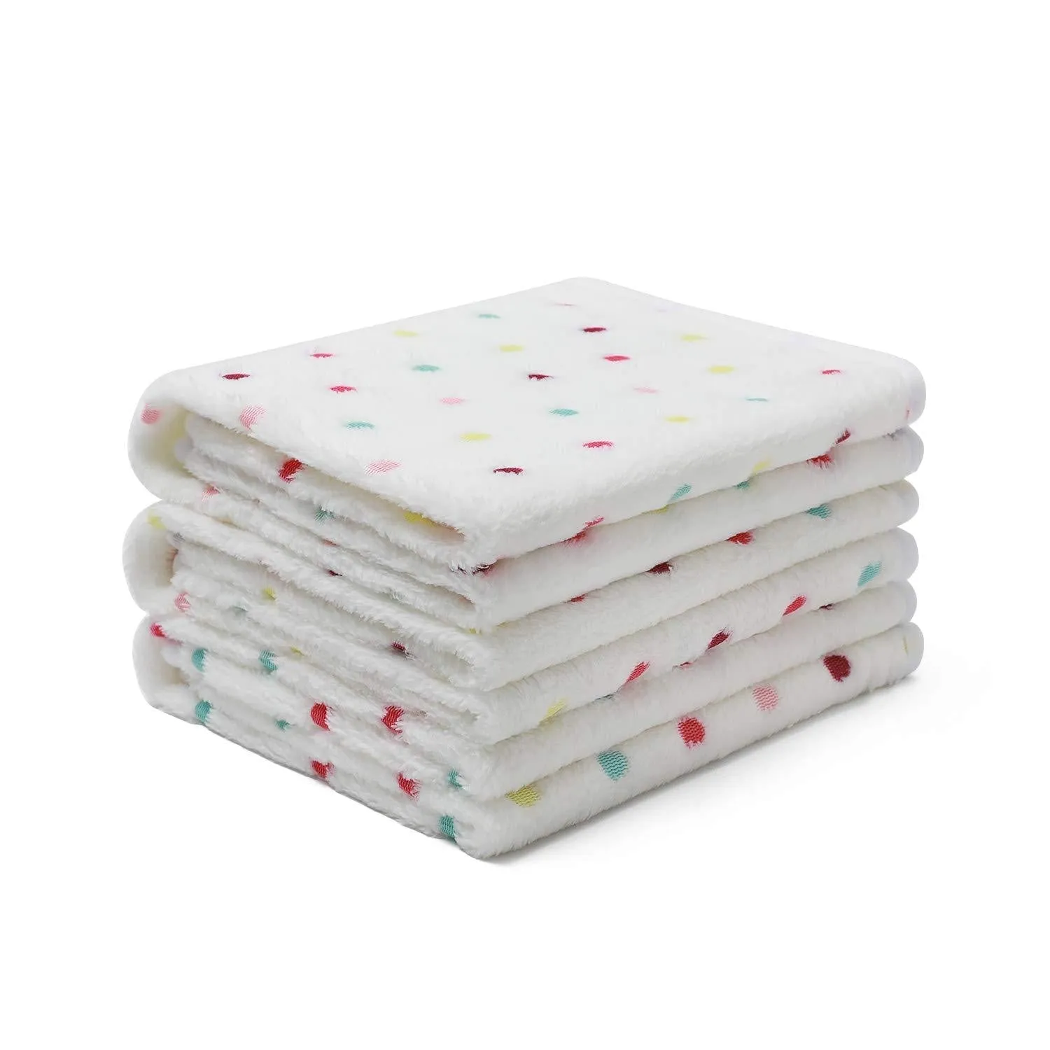 1 Pack 3 Blankets Super Soft Cute Dot Pattern Pet Blanket Flannel Throw for Dog Puppy Cat Dot (Small(23x16), Beige) Small(23*16")