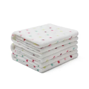 1 Pack 3 Blankets Super Soft Cute Dot Pattern Pet Blanket Flannel Throw for Dog Puppy Cat Dot (Small(23x16), Beige) Small(23*16")