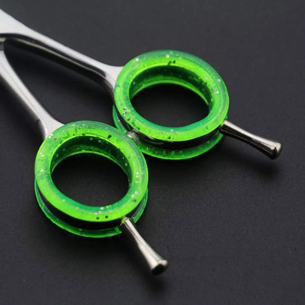 16pcs Silicone Finger Rings Grips Inserts Barber Hair Shears Finger Rings Grooming Shear Thumb Inserts Finger Protector Ring Hairdressing Pet Finger Rings