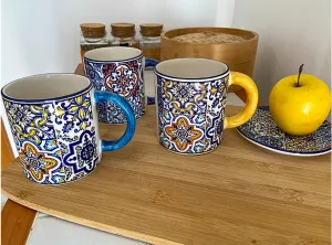 Alcoa Arte Hand-painted Traditional Portuguese Ceramic Coffee Mug