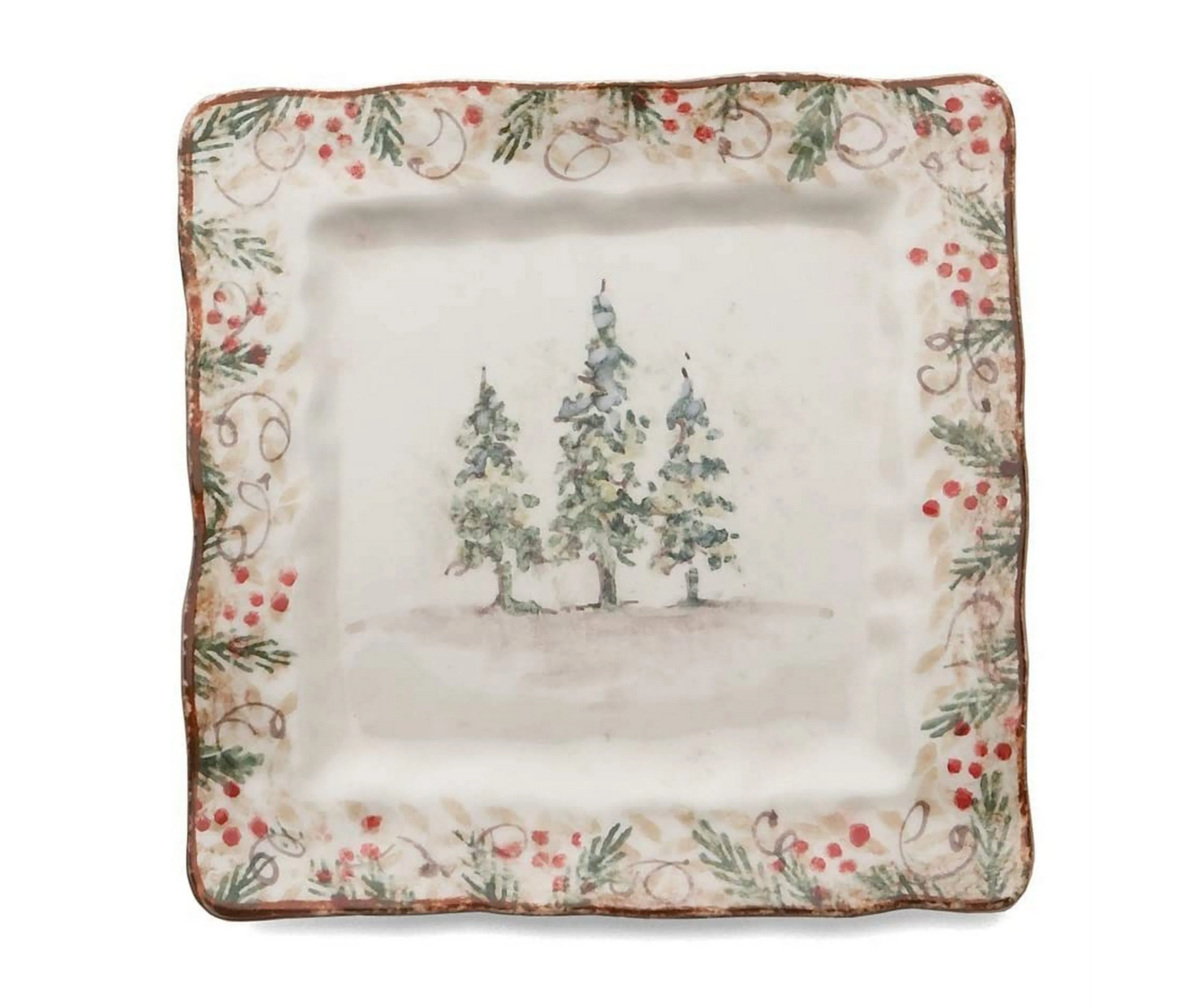 Arte Italica Natale 8.5'' Square Plate