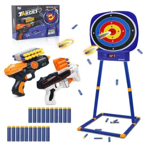 Beefunni RT1G2 Digital Shooting Targets with 2 Foam Dart Blaster, Blue