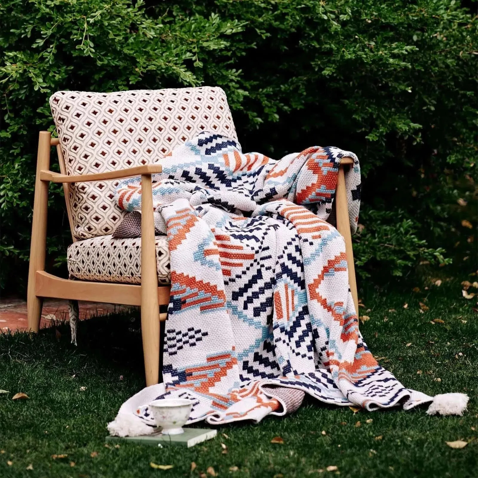 Bohemian Plaid with Geometric Designs