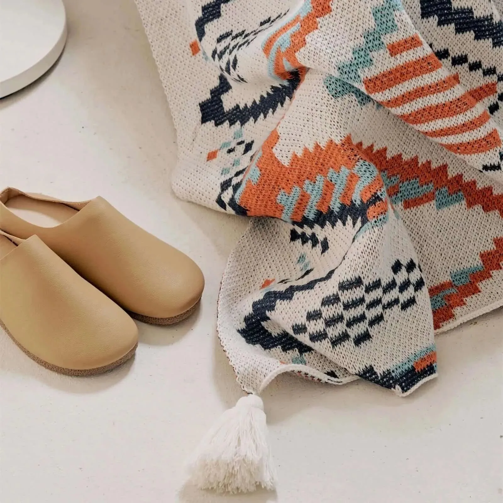 Bohemian Plaid with Geometric Designs