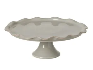 Casafina Cook & Host Collection Stoneware Ceramic Footed Plate Large 13" (Grey)