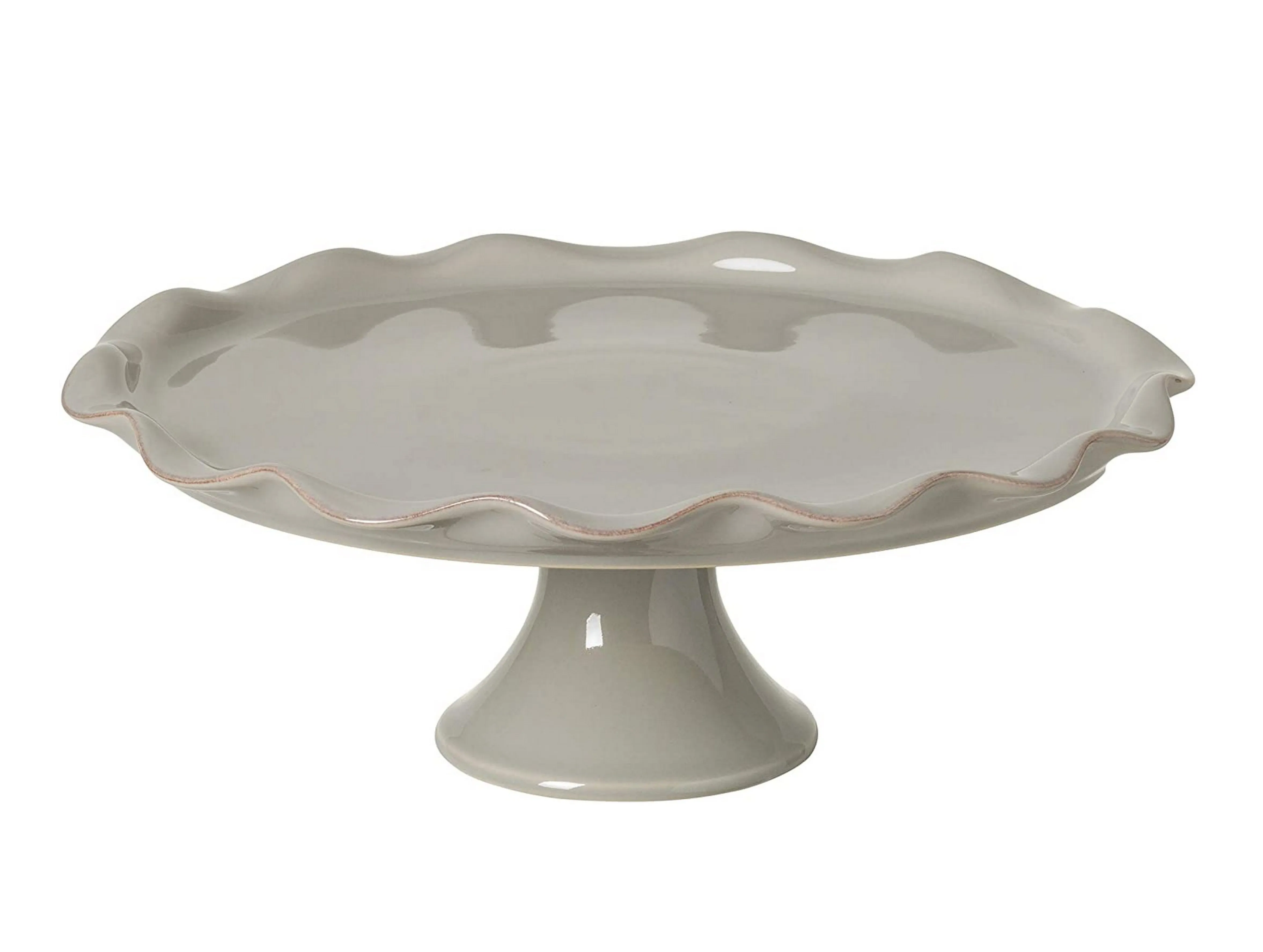 Casafina Cook & Host Collection Stoneware Ceramic Footed Plate Large 13" (Grey)
