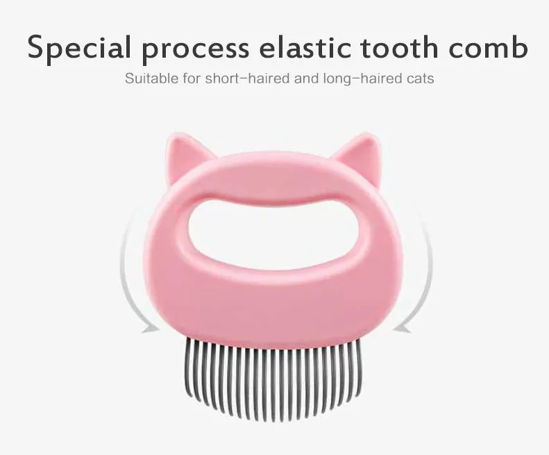Cat Comb - Fur Brush Collector Dog Cat Pet Brushing Handle Pet Soft Easy Animal