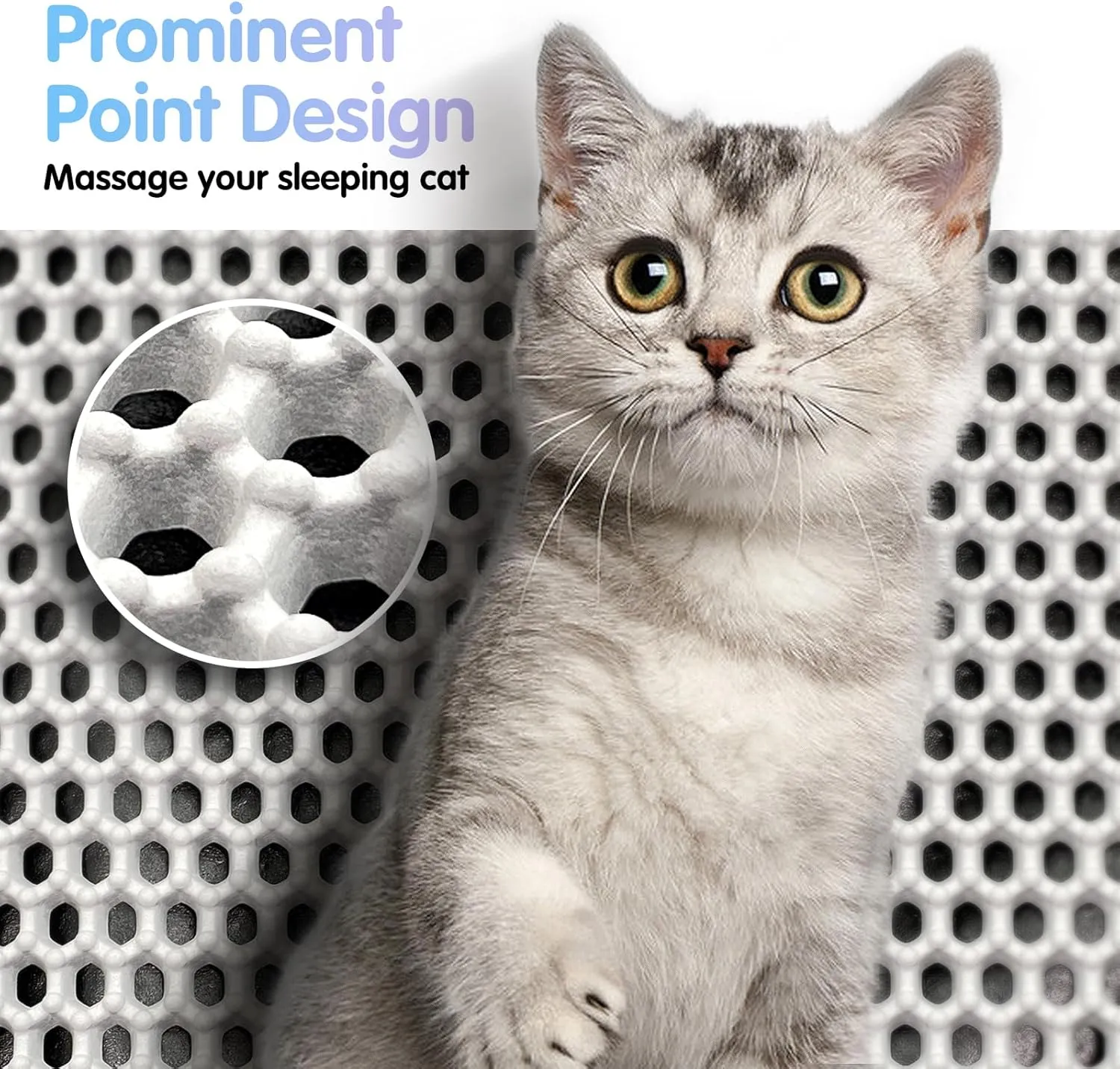 Cat Litter Mats for Indoor Cats, Large 30x22 Waterproof Litter Trapping Mat, Non-Slip, DurableEasy Clean Cat Mat for Litter Box, Grey