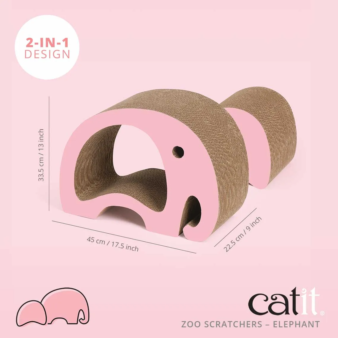 Catit Zoo Elephant 2 in 1 Cat Scratcher