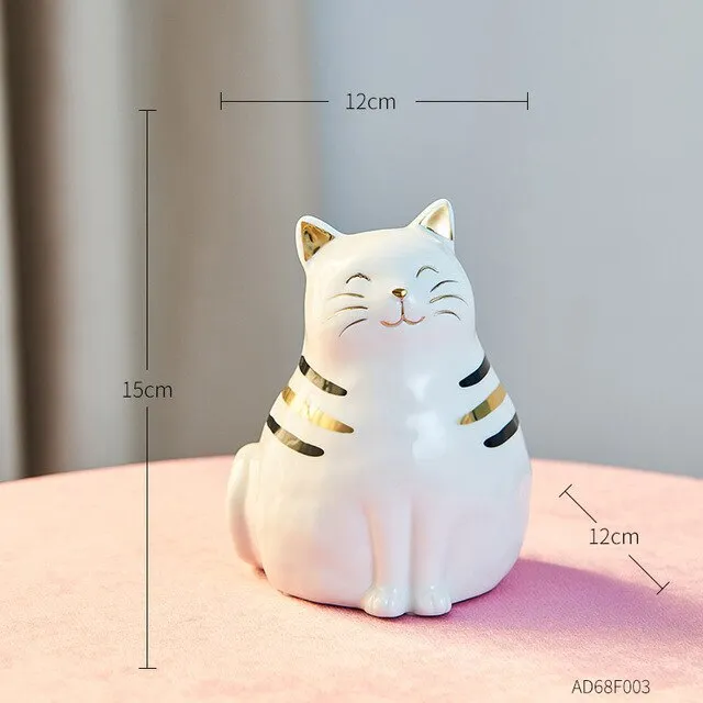 Ceramic Cat Vase  and ornament