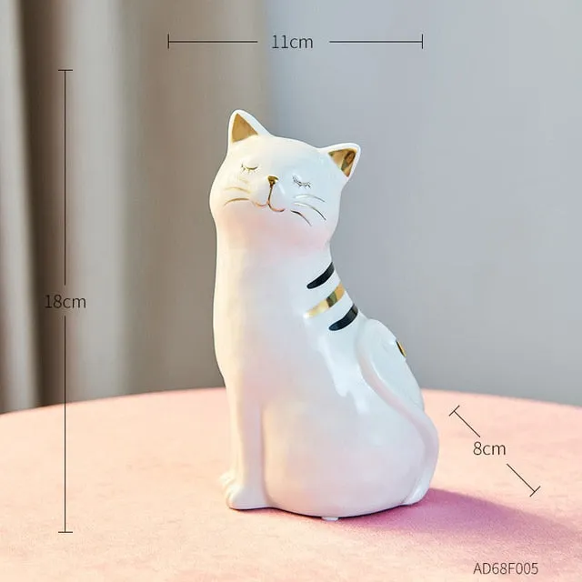 Ceramic Cat Vase  and ornament