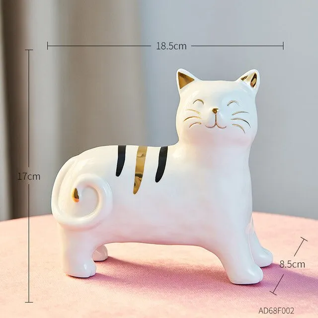 Ceramic Cat Vase  and ornament