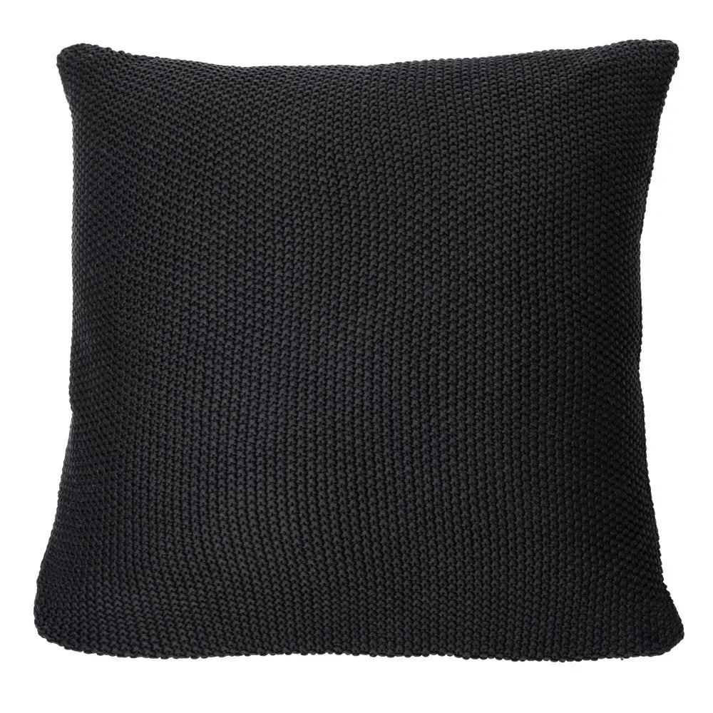 CHARLY BLACK KNIT EUROPEAN PILLOW