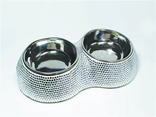 Crystal Dining Bowls in Silver