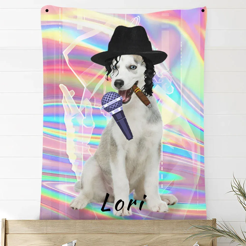 Custom Photo Blankets Personalized Photo Fleece Blanket Painting Style Blanket-For Pet 02
