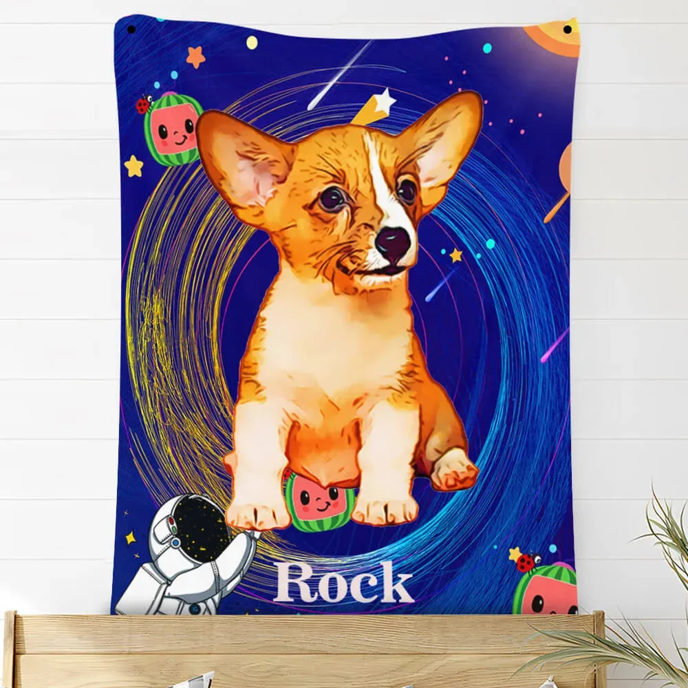 Custom Photo Blankets Personalized Photo Fleece Blanket Painting Style Blanket-For Pet 08