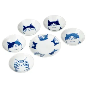 Cute 5 Cats Japanese Dish Set