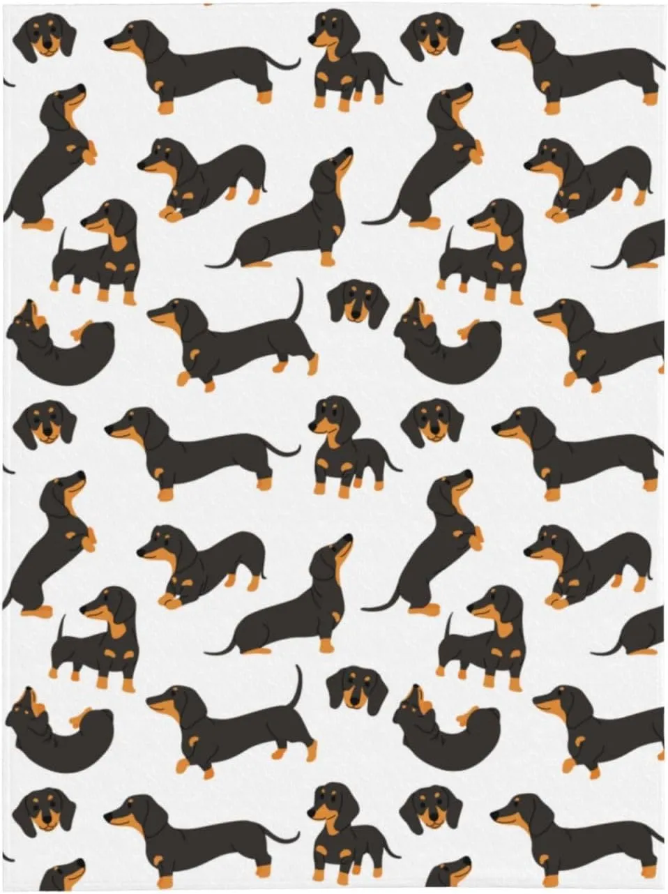 Dachshund Blanket Super Soft Fleece Throw Blanket Warm and Cozy Lightweight Bed Blanket for Couch, Sofa, Camping, and Travel All Season Blankets Gifts 50"x40"