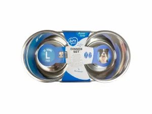 DINNER SET WIRE STAND   BOWLS L - 2xØ21cm silver