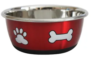 Dog Bowl  - Metallic Red  - Medium - 950ml