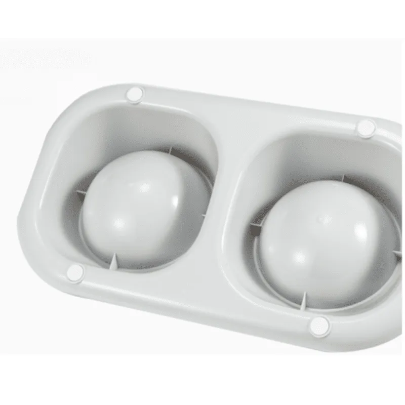 Double Feeder with Stainless Steel Bowls