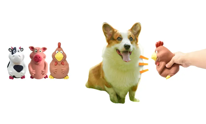 Farm Animal Dog Squeaky Toy