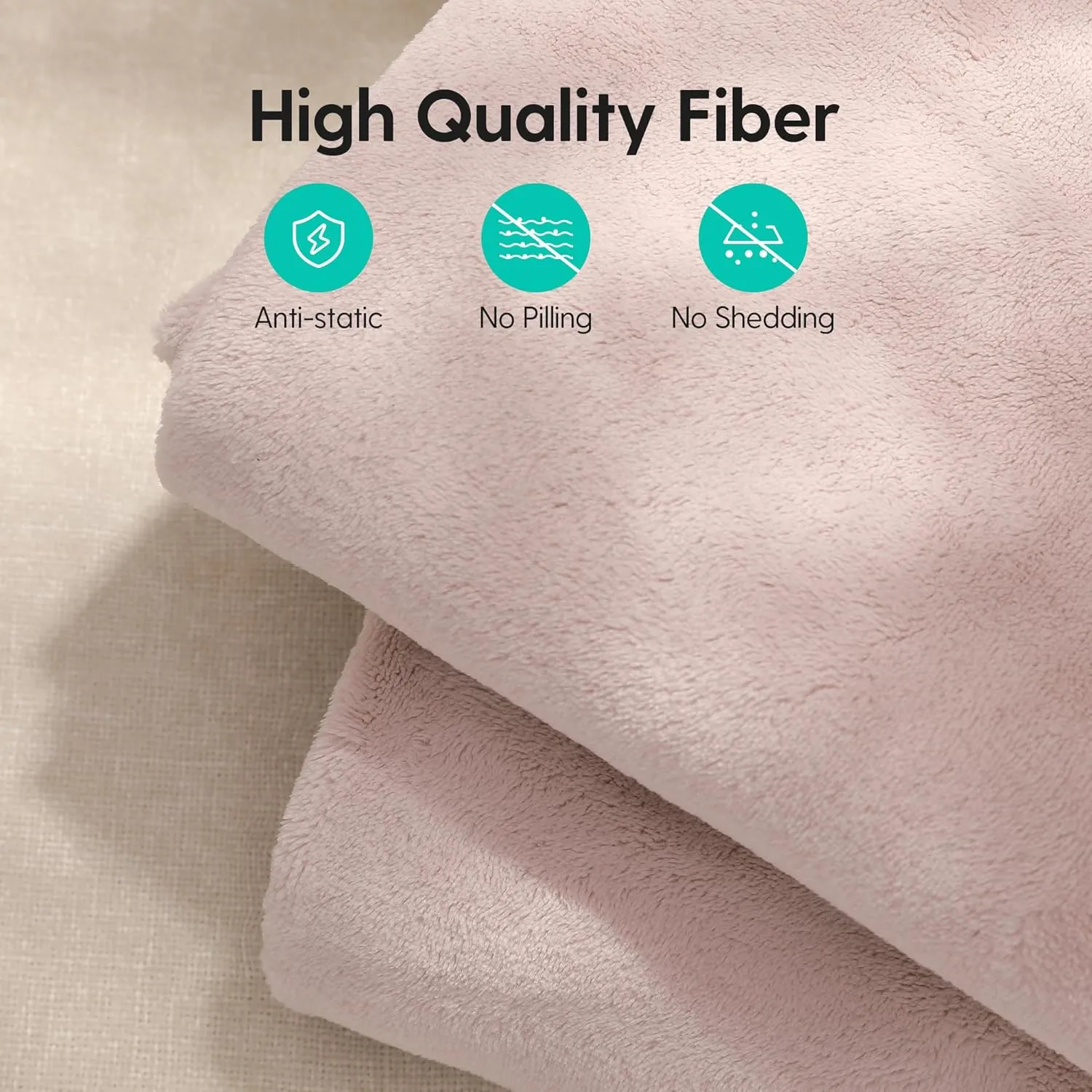 Fleece Baby Blankets Neutral for Boys and Girls, Ultra Soft Cozy 40 * 40 inch Square Bed Blanket, Lightweight Toddler Newborn Receiving Blankets for Crib Stroller, Dusty Pink