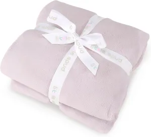 Fleece Baby Blankets Neutral for Boys and Girls, Ultra Soft Cozy 40 * 40 inch Square Bed Blanket, Lightweight Toddler Newborn Receiving Blankets for Crib Stroller, Dusty Pink