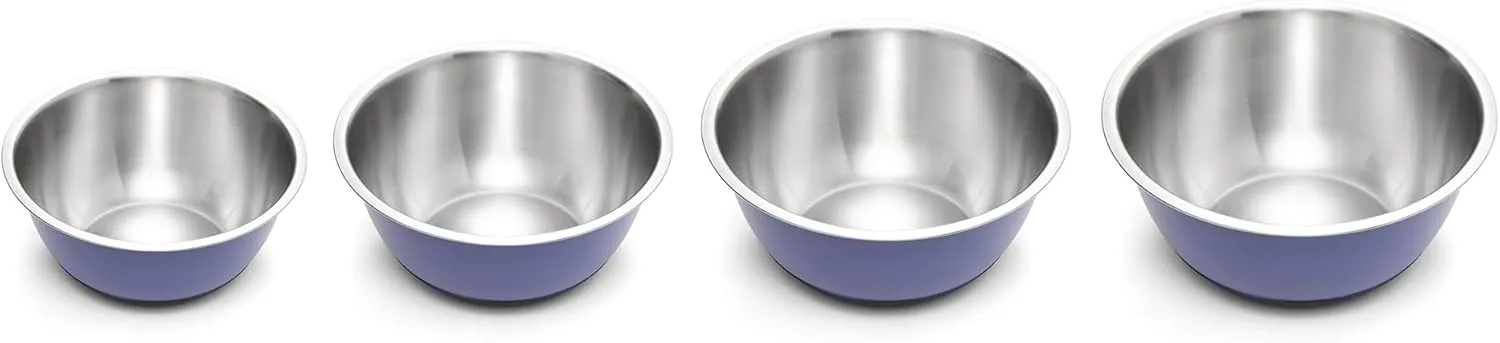 Fox Run Stainless Steel Mixing Bowl, Purple, 10.75 Quart