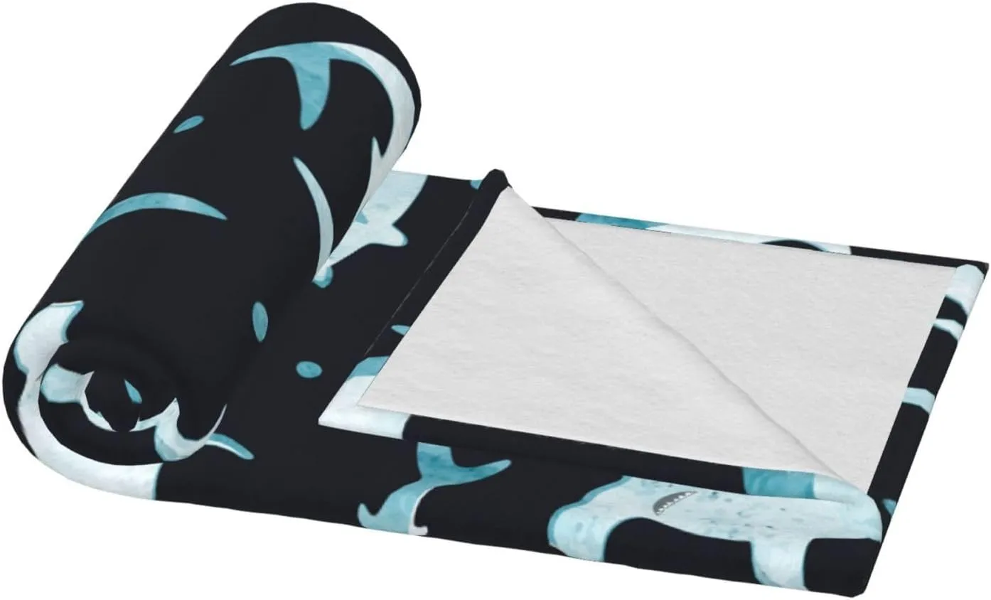 Hammerhead Shark Blanket Super Soft Fleece Throw Blanket Warm and Cozy Lightweight Bed Blanket for Couch, Sofa, Camping, and Travel All Season Blankets Gifts 50"x40"