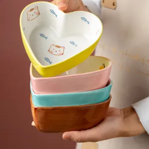 Heart-Shaped Ceramic Dishes