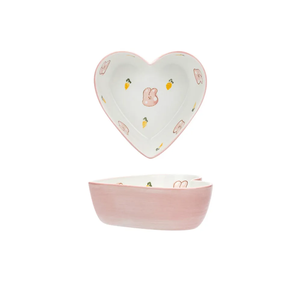 Heart-Shaped Ceramic Dishes