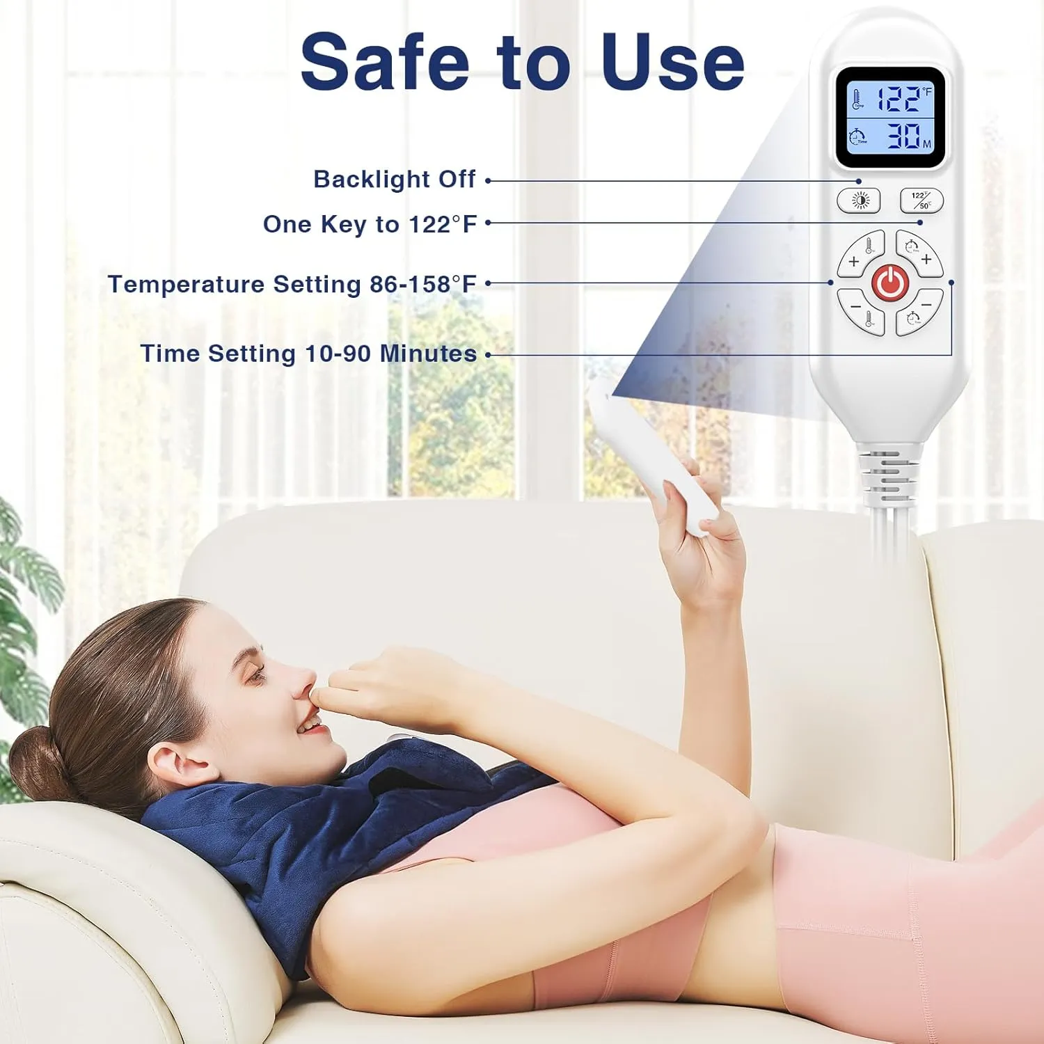 Heating Pad for Neck Pain Relief, Neck Heating Pad for Soreness Stiffness,Heated Wrap Warmer for Cervical Spondylosis,Auto Shut Off,86-158F Temp Setting