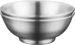 IMEEA 54 Oz Large Soup Bowls Ramen Bowls SUS304 Stainless Steel Salad Bowls Double Walled Insulated Serving Bowls for Salad, Mixed Fruit, Pasta, Oatmeal, Snacks, Set of 2