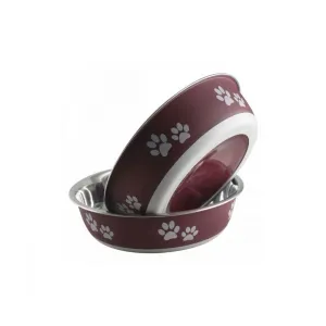 Indipets Bowl Buster Medium 30oz Merlot