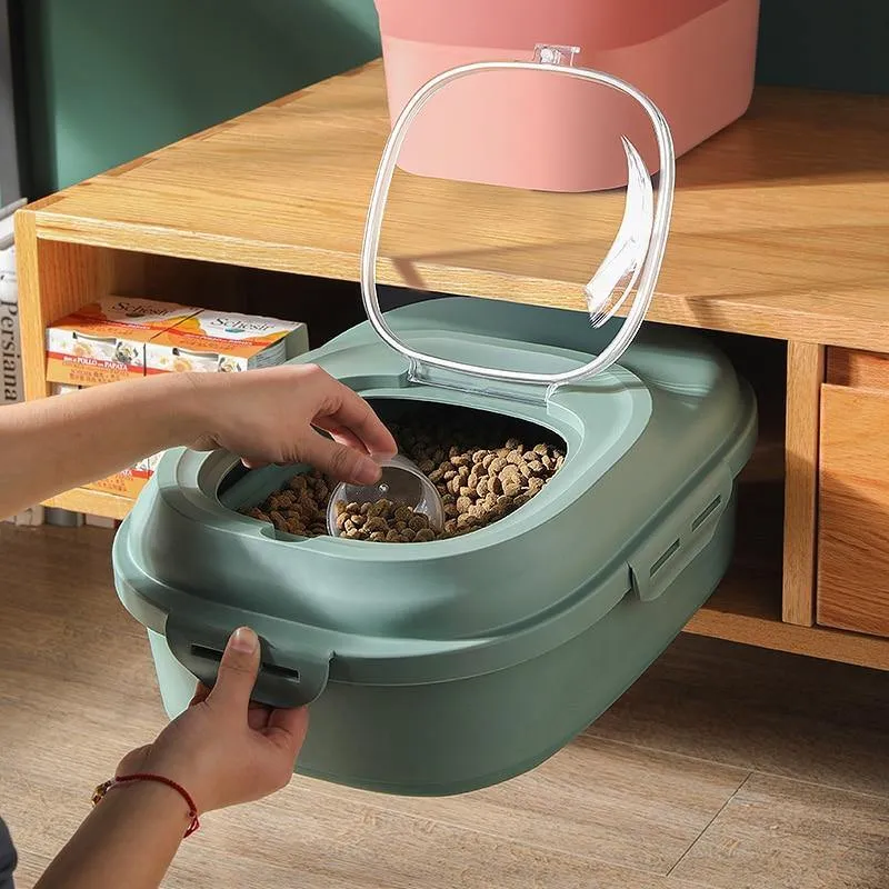 Large Pet Dog Cat Foldable Food Storage Bucket