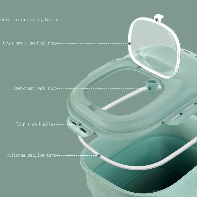 Large Pet Dog Cat Foldable Food Storage Bucket
