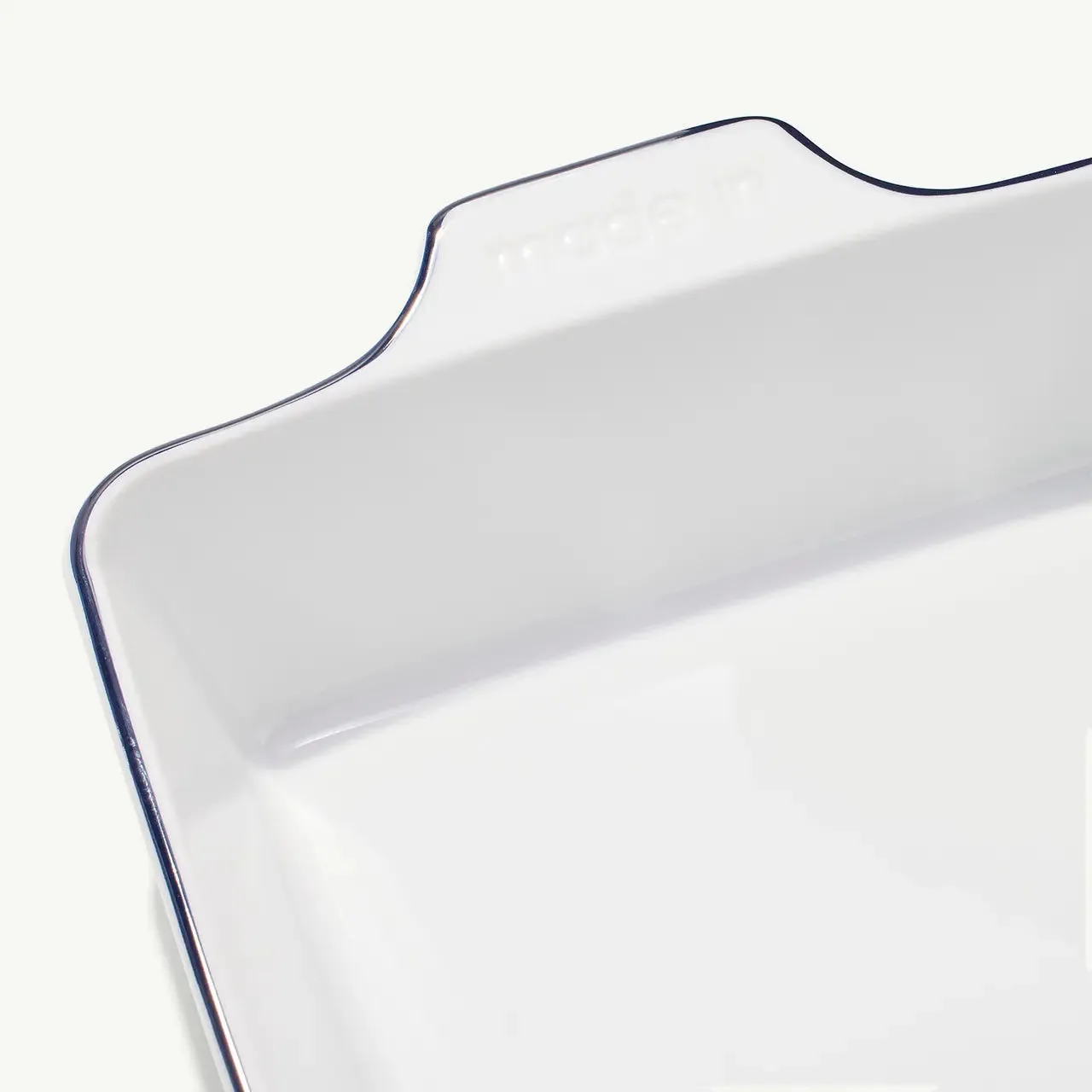 Made in Rectangular Baking Dish Navy Rim 9x13"