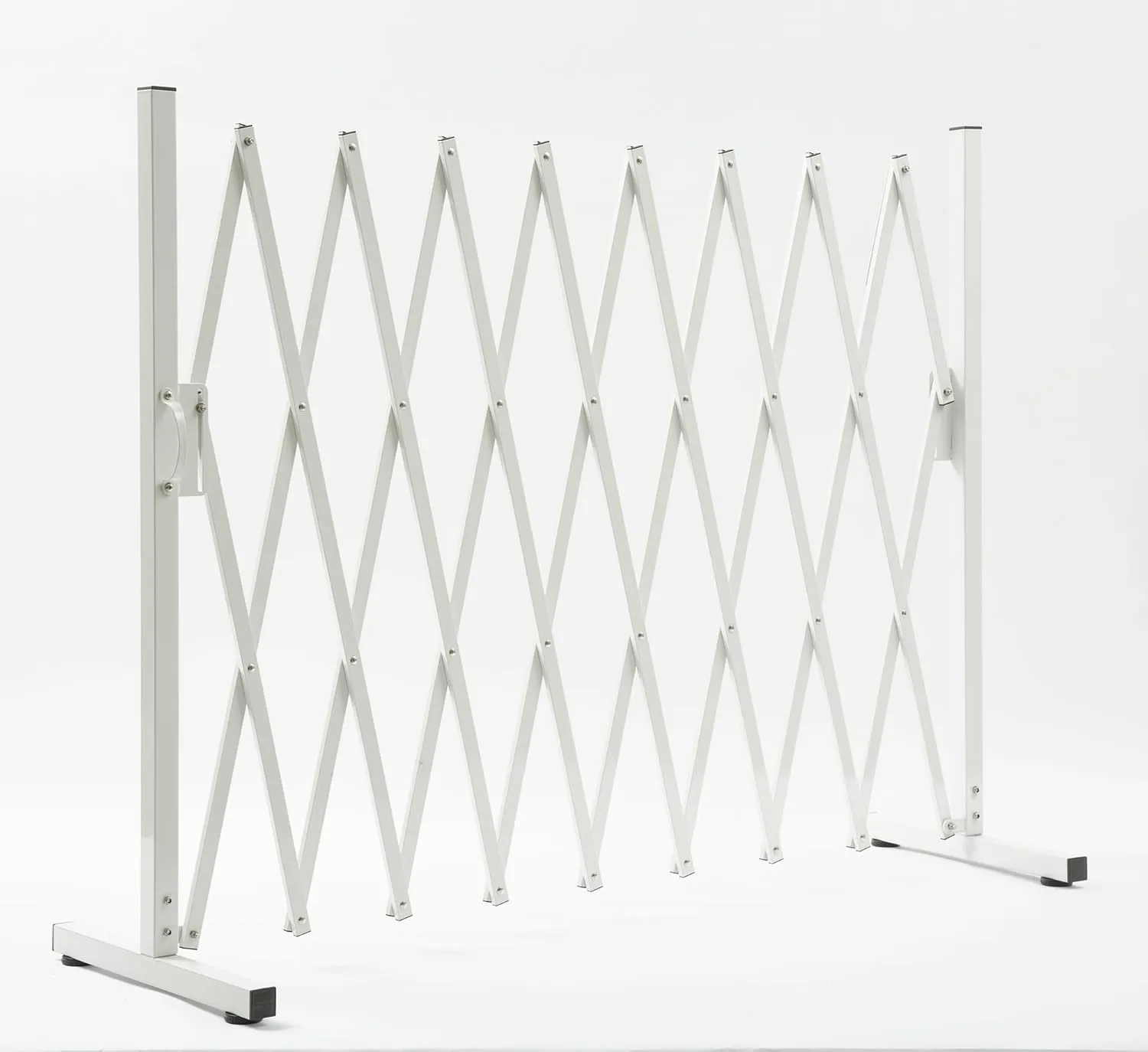 Metal Expandable Dog Gate, 9Feet, Versatile Accordion Safety Barrier, Portable Retractable Barricade, Free Standing Adjustable Pet Fence, Indoor and Outdoor