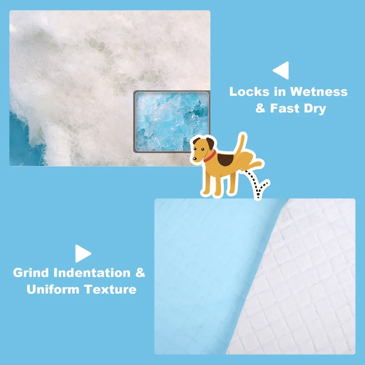 NNECW 100 Pcs Extra Large Dog Pee pads with Super Absorbent & Leak-Proof