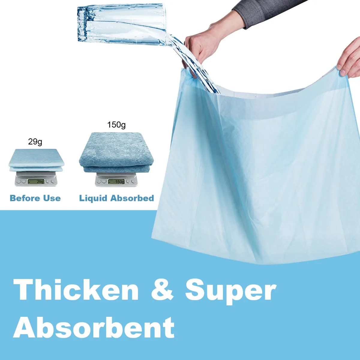 NNECW 100 Pcs Extra Large Dog Pee pads with Super Absorbent & Leak-Proof