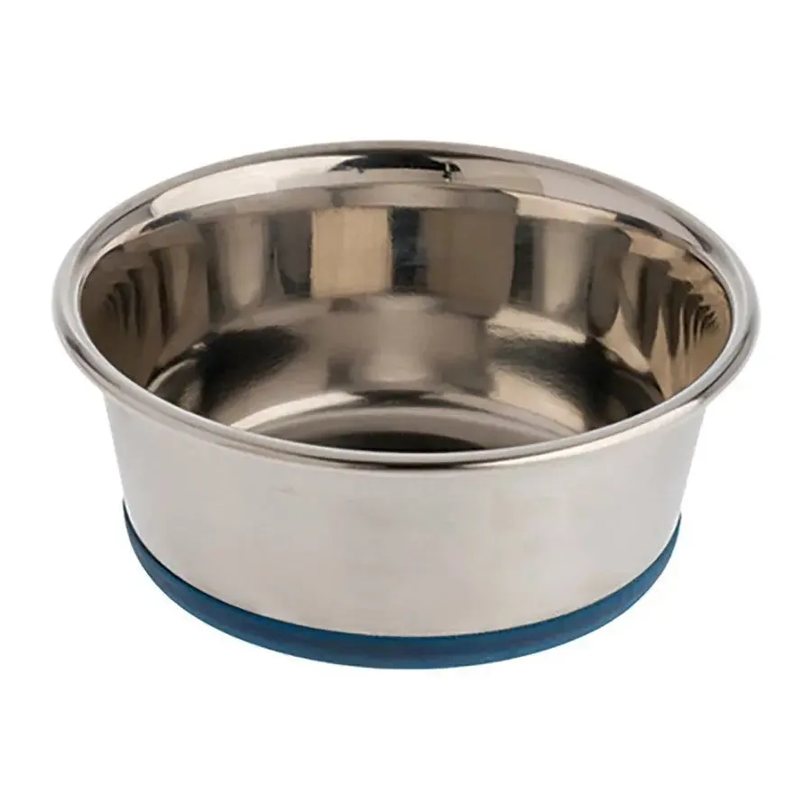 OurPets® Premium Rubber-Bonded Stainless Steel Bowl for Dog 3 Quartz