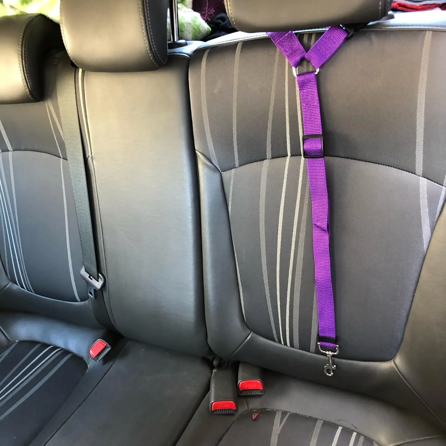 Pet Collar Pet Products Universal Practical Cat Dog Safety Adjustable Car Seat Belt Harness Leash Puppy Seat-Belt Travel Clip Strap Leads (Purple)