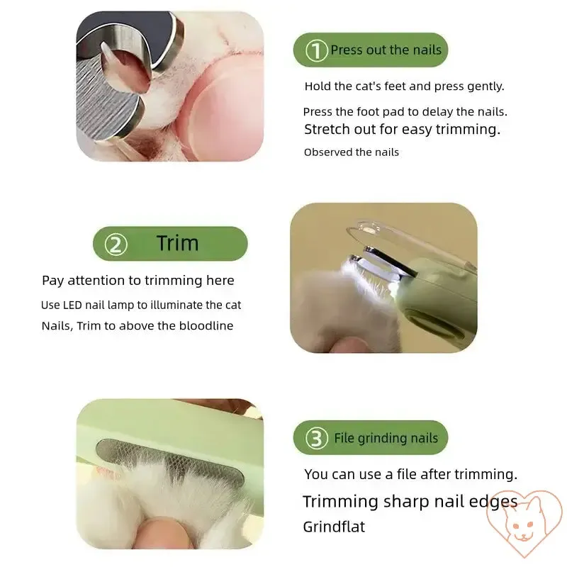 Pet Nail Clippers with LED Light