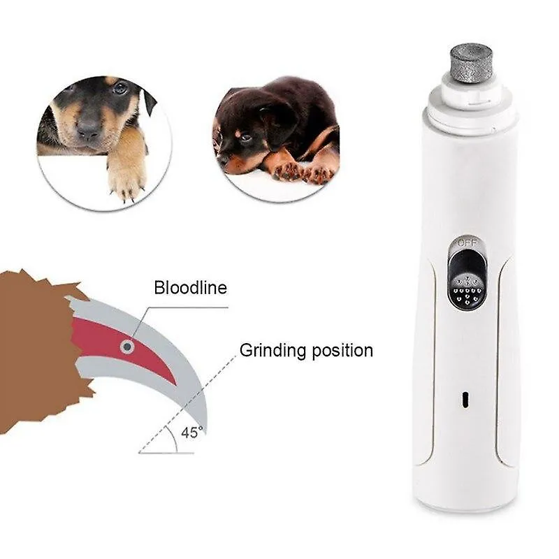 Pet nail tools usb charging nail sharpener automatic cleaning manicure nail polisher white pet nail art tools