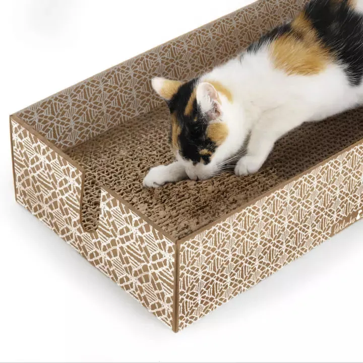 Petlinks Scratcher's Choice  Bed Box & Refills Reversible Corrugate Cat Scratch Blocks & Cat Bed with Catnip Infusion Technology, 2 count Scratch Blocks (Extra Large)