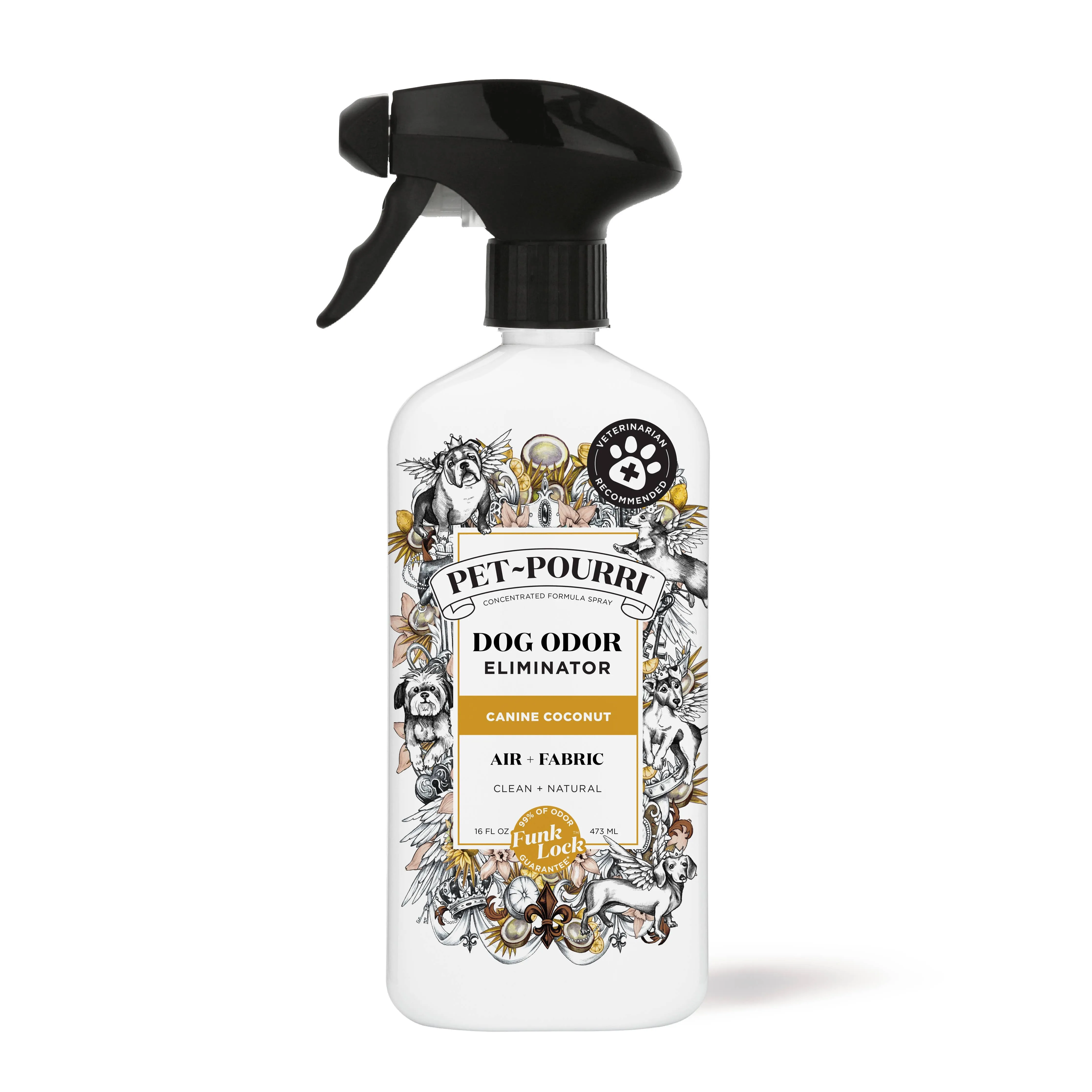 Pet~Pourri Dog Canine Coconut Air   Fabric Odor Eliminator - 16oz