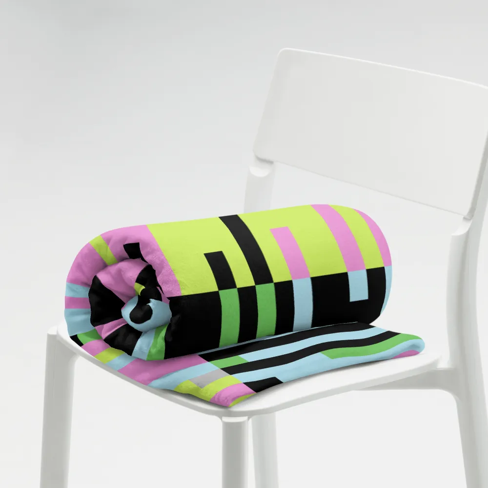 PINK STATIC: Throw Blanket