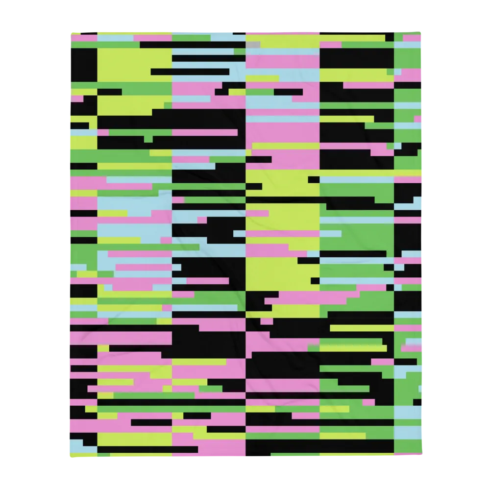 PINK STATIC: Throw Blanket